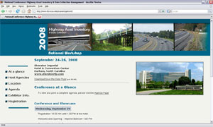 2008 Highway Conference Website Screen shot