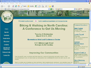 Biking and Walking in NC Conference Web site